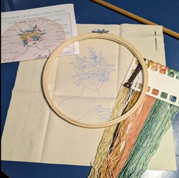 Embroidery Kit (Floral - Woman 326)