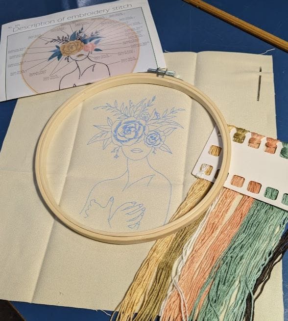 Embroidery Kit (Floral - Woman 329)