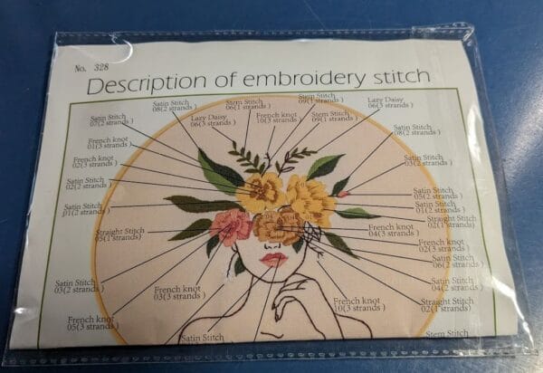 Embroidery Kit (Floral - Woman 328) - Image 2