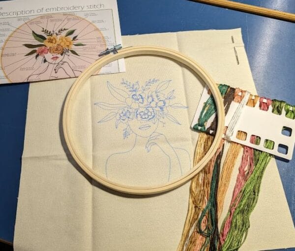 Embroidery Kit (Floral - Woman 328)