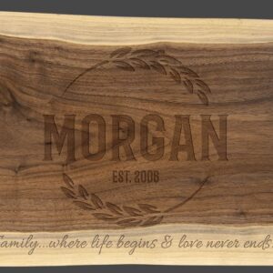 11 1/2" x 8 3/4" Black Walnut Charcuterie Board