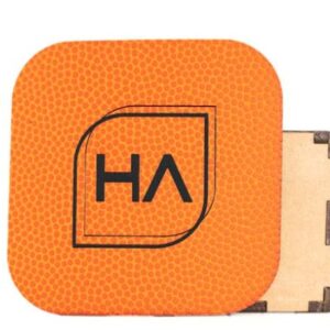 Basketball Texture Orange/Black Leatherette